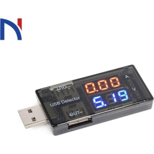 USB Voltage Current Charging Detector Mobile Power Current Voltmeter Ammeter Voltage USB Charger Tester Double Row Shows Meter
