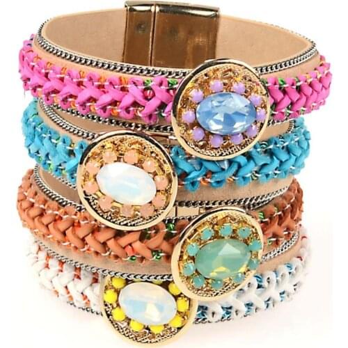 12pcs Best seller new design jeans style bracelet heart magnetic bracelet with tassel fashion high quality jeans jewelry 2016