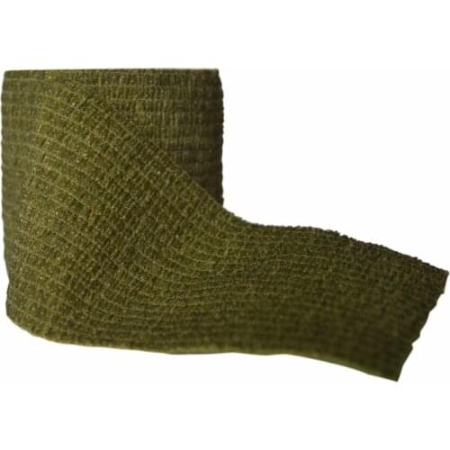 24 Rolls 5cm x 4.5m Army Green Nonwoven Cohesive Tape Self Adhesive Elastic Bandage Sports Support Adherent Strap