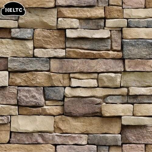 3D Decorative Wall Decals Brick Stone Rustic Self-adhesive Wall Sticker Home Decor Wallpaper Roll for Bedroom Kitchen