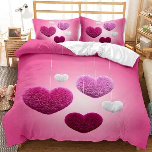 3D Halloween love duvet cover comforter set bed cover set full size twin king luxury bedding set