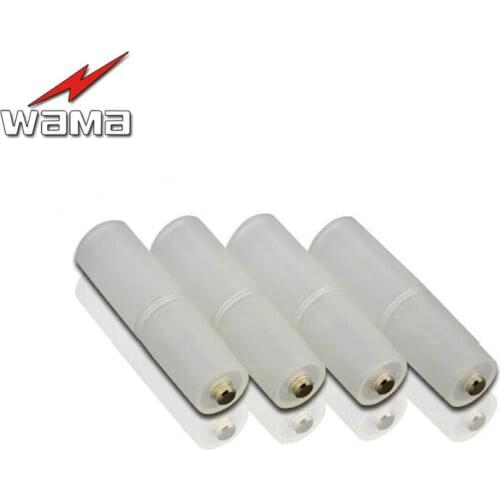 4pcs/lot Wama Batteries Switcher for AAA/R03 to AA/LR6 Plastic Battery Converter Adaptor Cell Holder Case Holder PP Material