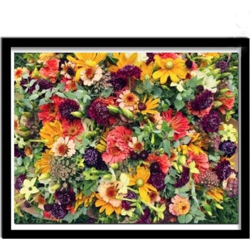 Diy plant 5d diamond painting flowers Diamond rhinestone Diamond Embroidery Mosaic Cross Stitch art Wedding Decoration
