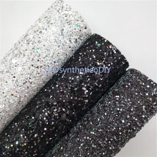 1PC 21X29CM Glitter Fabirc, Chunky Glitter Leather, Iridescent Glitter Leather Sheets For Making Bows LEOsyntheticoDIY T293