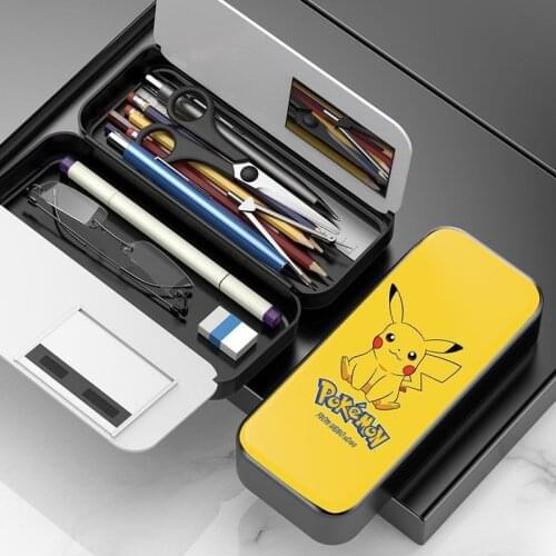 Pikachu Premium Pencil Case ABS Resin Material Stationery Box Open Student Day Gift