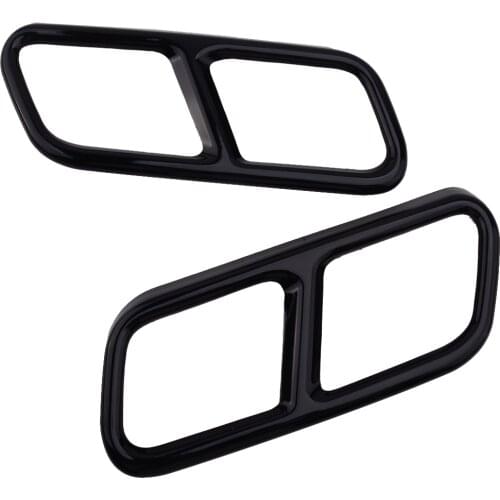 DWCX 1 Pair Black Rear Exhaust Muffler Pipe Cover Frame Fit For Mercedes Benz S Class W221 W222 A217 C217