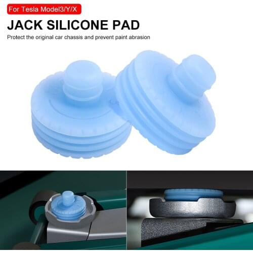 Black Car Jack Lifting Pad Adapter Tool Silicone Rubber Car jack Pad Cars Accessory For Tesla Model 3 S X Series Protection