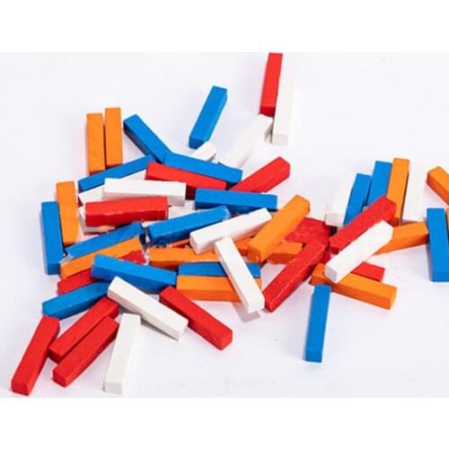 60PCS Wooden Pieces Wooden Stick Road Chess Game Pieces for DIY Board Games