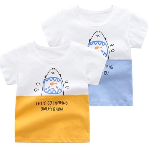 Childrens Summer T-shirt New Product Male Baby Pure Cotton Cartoon Short-sleeved Boy Light Top