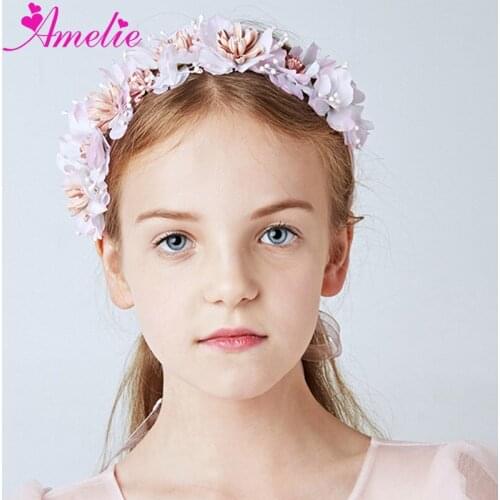 Wedding Garden Favors Child Garland Flower Bridal Headwear Hair Wreath Flower Girl Headband Hair Accessories Wedding
