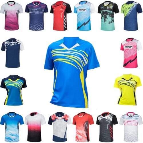 Male Female Tennis T-Shirt Shorts , Girl Badminton T-Shirts , Men Women Table Tennis TShirts , Ping Pong Shirt Clothes Sportwear