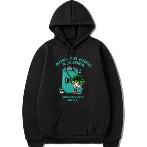 Midoriya Izuku Hoodies Unisex DEKU Boku No Hero Academia Hooded Sweatshirt Anime Graphic Hoodies Kawaii Clothing Aesthetic Top