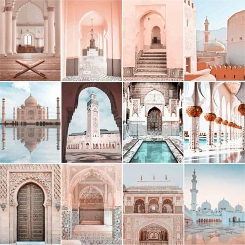 DIY Pictures By Number Landscape Kits Painting By Numbers House Drawing On Canvas Hand Painted Paintings Gift Home Decor