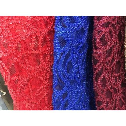 Nice looking embroidery tulle mesh lace fabric BZL-12027 with good quality for party dress