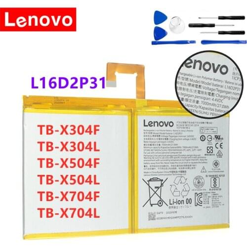 Lenovo TAB4 10 Battery/TB-X304F/TB-X304L/TAB4 10 REL/TB-X504F/TB-X504L TAB4 10 Plus/TB-X704F/TB-X704L Tablet L16D2P31 7000mAh