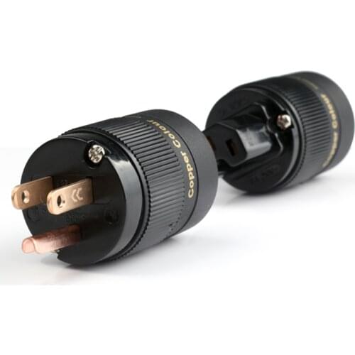 CopperColour CC US Power Plug HIFI OCC Single crystal copper IEC Connectors American specification plug