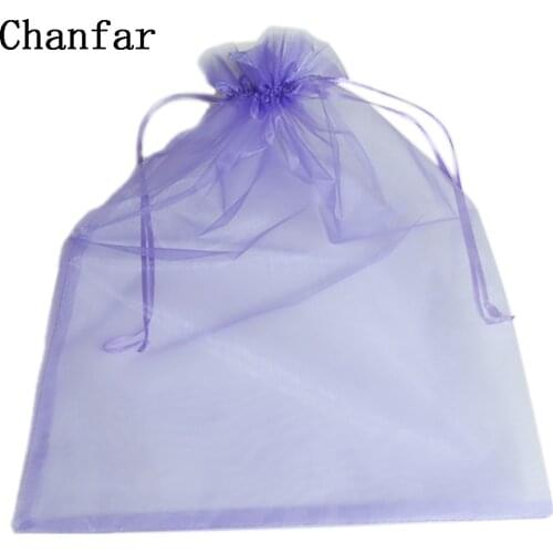 100pcs/bag 30*40cm 35x50cm Organza Bags White Jonquil Pink Purple Blue Gold Gift Bags & Pouches