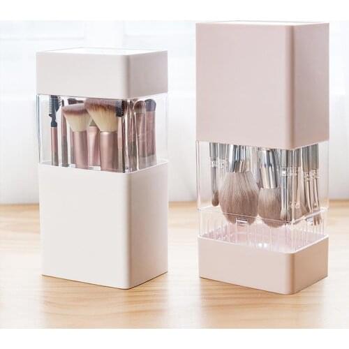 Multifunction Makeup Storage Box Cosmetic Eyebrow Pencil Display Storage Holder DesktopLipstick Makeup Brush Storage Rack
