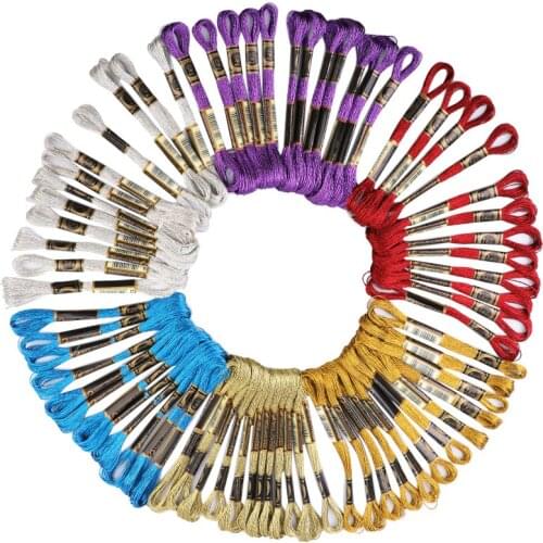 MIUSIE Colorful Embroidery Thread Floss Kit Cross Stitch Cotton Sewing Threads For Beginner DIY Sewing Tools Craft