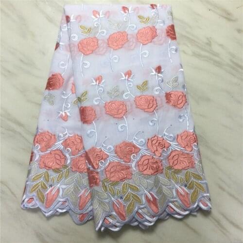 New Arrival 100% Cotton African Dry Lace Fabric Nigerian Lace Fabric 2021 High Quality Swiss Voile In Switzerland M4941