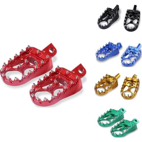 Motorcycle Retro Black Gold Blue Red Footrest Foot Pedals Universal Scooter Fashion Foot Rests Moto Motor Vintage Foot Pegs