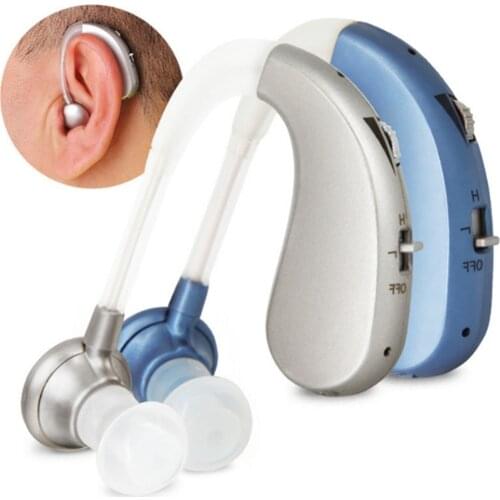 Portable Deaf Elderly Hearing Aid Mini Rechargeable Hearing Aid Digital BTE Hearing Aids Adjustable Tone Sound Amplifier