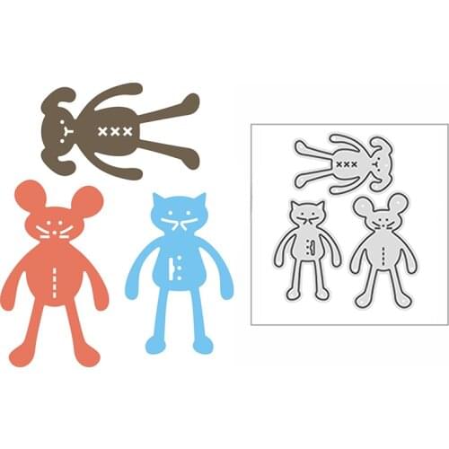 New Cartoon Cat Dog Mouse Craft Embossing Mold 2021 Metal Cutting Dies for DIY Decor Scrapbooking Album Card Making No Stamps