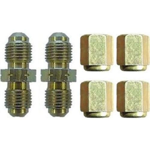 6 Pcs Brake Pipe Unions Accessories Connectors For 3/16\" Pipe Parts Durable