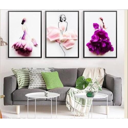 Modern Decoration Motivational Poster and Prints flower dancer Landscape Wall Art Canvas Painting Decorative Picture Home Decor