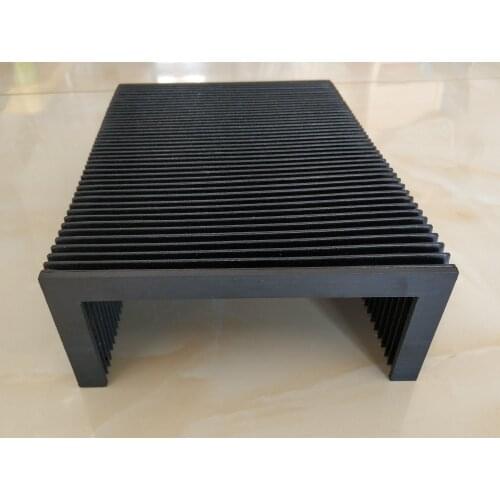 U-Type machine protection bellows way cover, internal: 180mm x 80mm, external: 220mm x 100 mm; Lmax:400mm