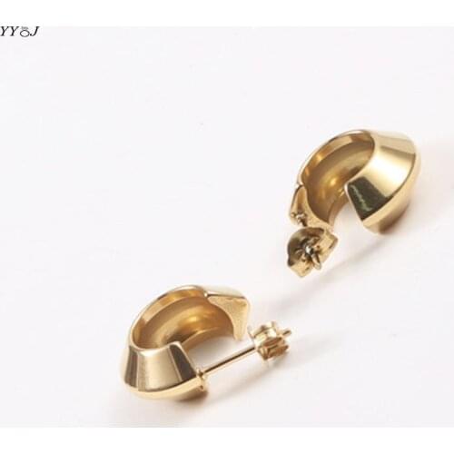 Flying saucer small hoop earrings for women 2021 stainless steel gold earrings minimalism wholesale accessory women punk