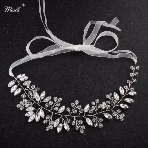 Miallo Newest Austrian Crystal Women Headbands Bridal Wedding Hair Accessories Head Vine Handmade Headpieces