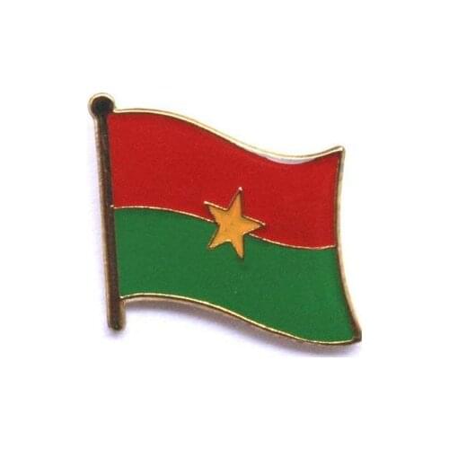 Burkina Faso single flag pin badge
