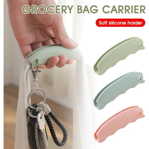 3pcs Silicone Grocery Bag Holder Clips For Shopping Bag to Protect Hands Trip Handle Carrier Lock Home Tools