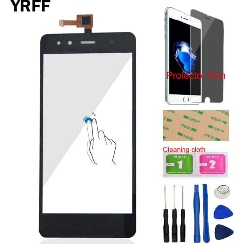 5.0'' Mobile Phone Touch Panel Front For BQ Aquaris X5 Touch Screen Digitizer Panel Glass Sensor Tools Protector Film Adhesive