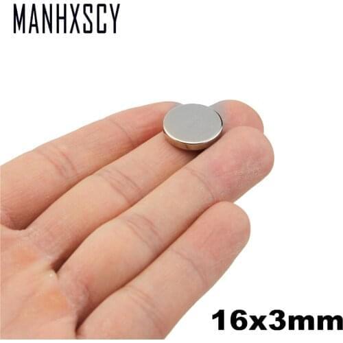 50pcs Neodymium N35 Dia 16mm X 3mm Strong Magnets Tiny Disc NdFeB Rare Earth For Crafts Models Fridge Sticking magnet 16x3mm