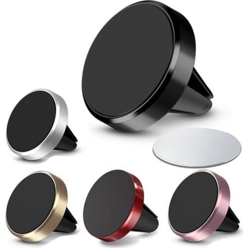 Car Air outlet Magnetic Phone Holder in Car Stand Magnet Cellphone Bracket Car Magnetic Round Holder For iPhone 12 11 Pro X Max