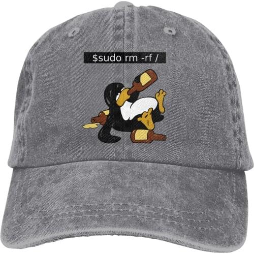 Command Baseball Caps Peaked Cap Linux Operating System Tux Penguin Sun Shade Hats for Men