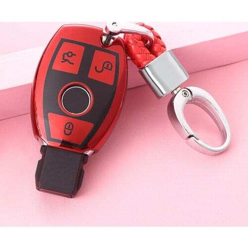 TPU Car Key Cover Case Shell Bag Protective Key Ring For Mercedes A B R G Class GLK GLA w204 W251 W463 W176 Accessories Styling