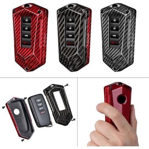 Carbon Fiber Car Key Fob Case Cover Housing For Lexus RC300 IS250 RX450 GS450h NX300h LX570 RX350 GS ES IS RC NX LX RX Series