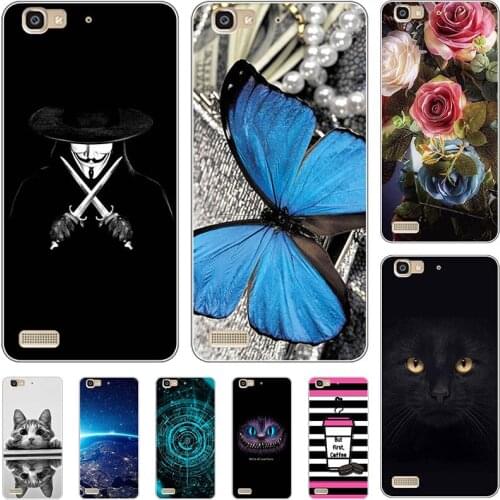 Phone Case For Huawei GR3/Honor 5S/Enjoy 5S YK01 5.0" G8 mini TAG-L01 TAG-L03 TAG-L21 TAG-L22 Relief Cartoon Cat Cover Coque