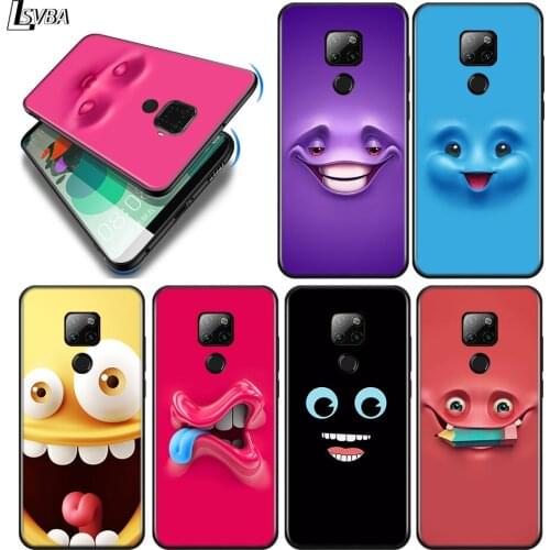 3D funny face For Huawei Y9S Y9A Y9 Y8P Y8S Y7P Y7A Y7 Y6S Y6 Y5P Y5 PRO Lite Prime 2020 2019 2018 Phone Case