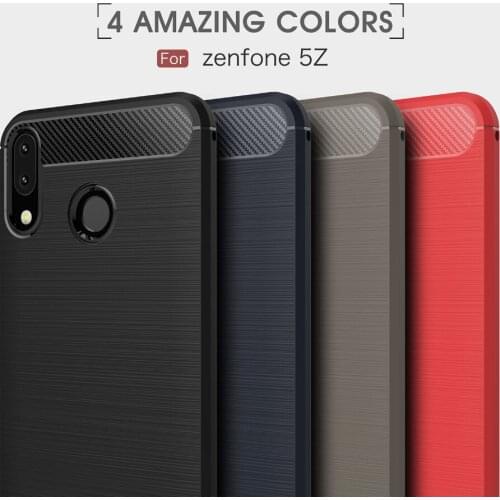 Carbon Fiber Case For Asus Zenfone 5Z / Zenfone 5 2018 ZE620KL Case Soft Cover For Asus Zenfone 5Z ZS620KL Phone Case Fundas
