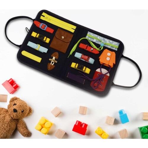 Kids Montessori Toys Baby Busy Boards Cloth Books Sensory Early Education Activity Toy For Basic Skills Learning Sensory Board