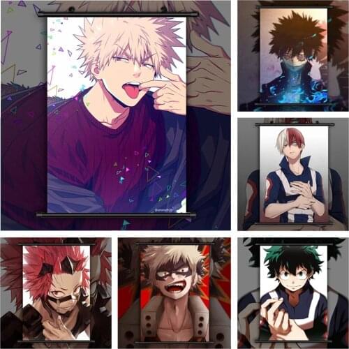 Home Decoration Canvas Pictures Boku no My Hero Academia Poster Print Wall Art Plastic Scroll Hanging Painting Bedside Backgroun