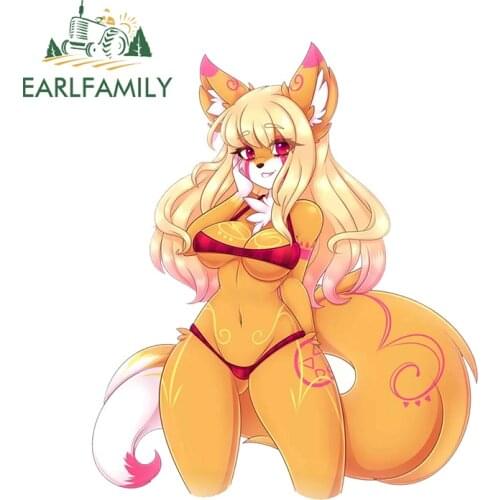 EARLFAMILY 13cm x 11.2cm for Furry Car Stickers Vinyl Occlusion Scratch Decals Car Accessories Bumper Skateboard Decor