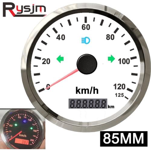 85mm GPS Speedometer + GPS Antenna for Snowmobile Car speed sensor motorcycle Boat Odomete 200km/h Waterproof gauge universal