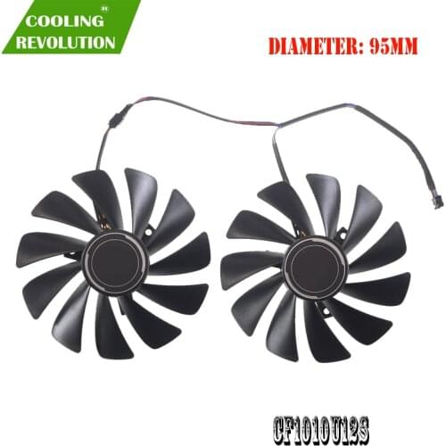 95MM CF1010U12S DC12V 0.45A 4Pin Graphics Fan for ASRock RX 5700 XT Challenger