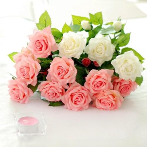 Artificial Latex rose Flowers for Wedding Real Touch Flower roses Home decorations Wedding Party supplies