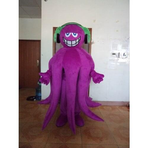 Purple Octopus Mascot Costume Suits Cosplay Party Game Dress Outfits Advertising Carnival Halloween Xmas Easter Festival Adults